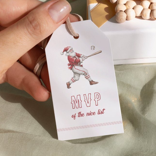 Baseball Santa MVP of the Nice List Christmas Geschenkanhänger (Von Creator hochgeladen)