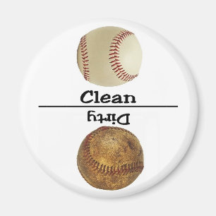 Baseball-sauberer schmutziger Spülmaschinen-Magne Magnet