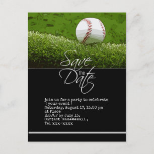 Baseball Save the Date auf grünem Gras auf der Pos Postkarte