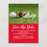 Baseball Save the Date für Baseball-Party