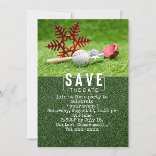 Baseball Save the Date für Weihnachts-Party Einladung