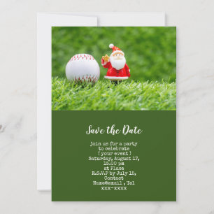 Baseball Save the Date Weihnachts-Einladung Einladung