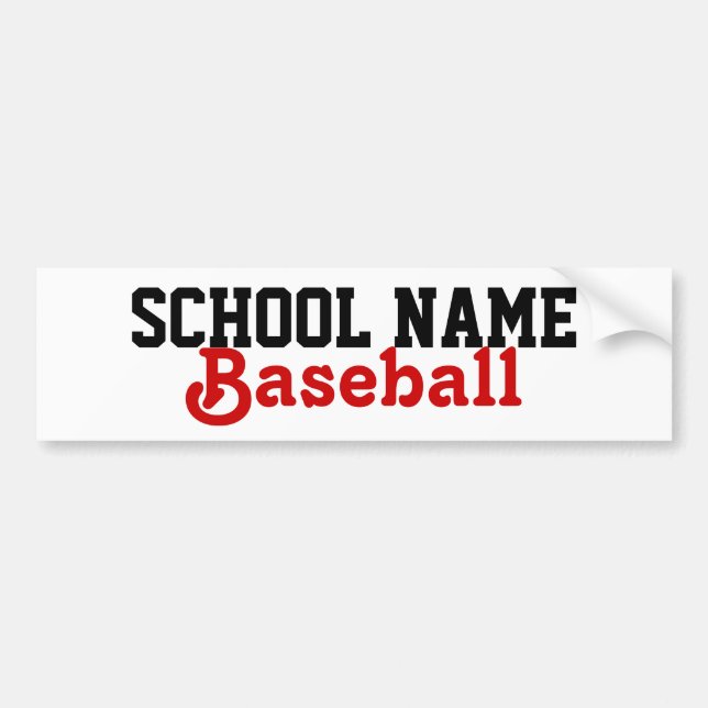 Baseball - Schaffen Sie Ihren eigenen Schulgeist Autoaufkleber (Vorne)