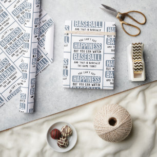 Baseball schauen ist Glück Funny Baseball Geschenkpapier