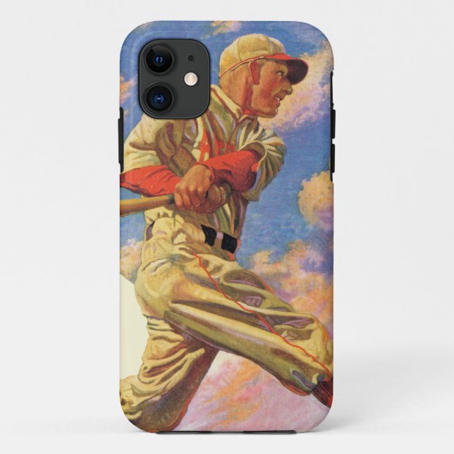 Baseball-Schlagmann Case-Mate iPhone Hülle (Rückseite)