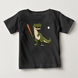 Baseball-Schlagmann-Dinosaurier-T-Rex Baby T-shirt