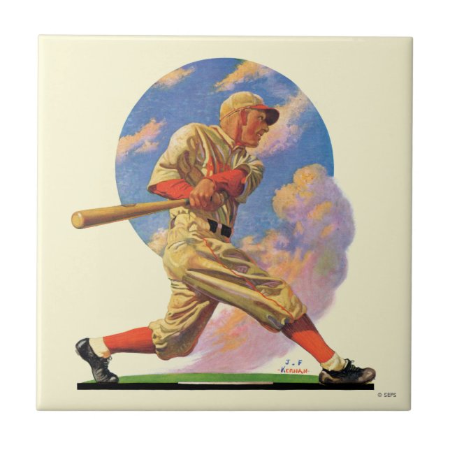 Baseball-Schlagmann Fliese (Vorderseite)