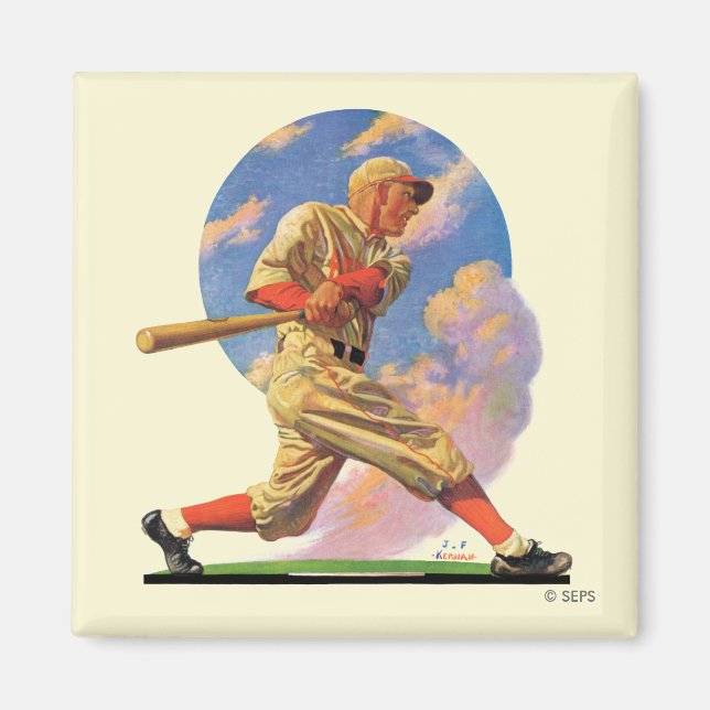 Baseball-Schlagmann Magnet (Vorne)