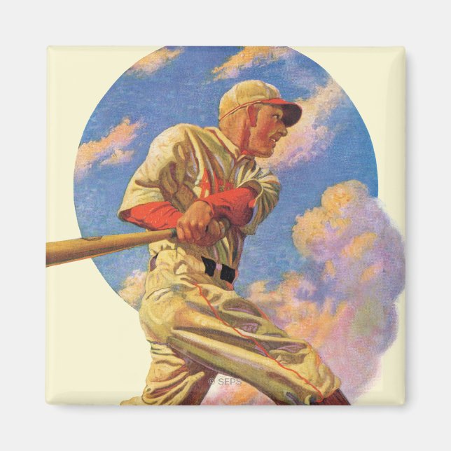 Baseball-Schlagmann Magnet (Vorne)