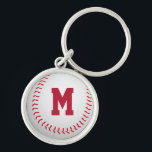 Baseball Schlüsselanhänger<br><div class="desc">Mit Monogramm Baseballschlüssel.</div>