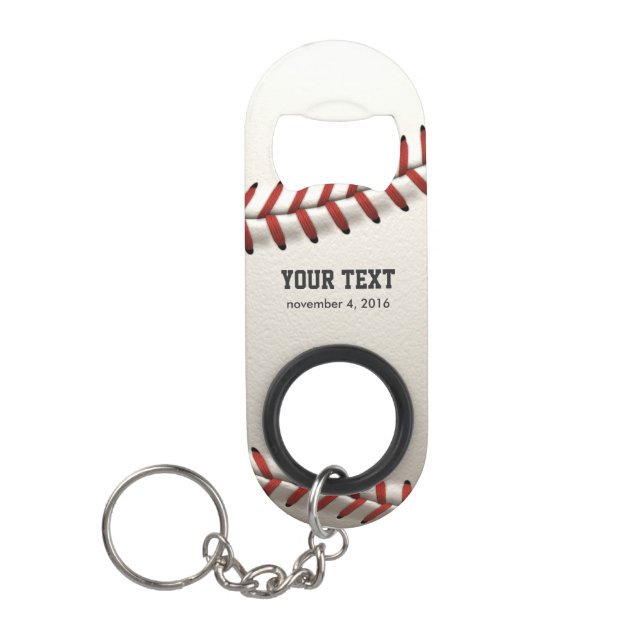 Baseball Schlüsselbund Flaschenöffner (Vorderseite)