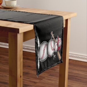 Baseball-Schneemann-Bälle Schnee Weihnachten Xmas- Kurzer Tischläufer