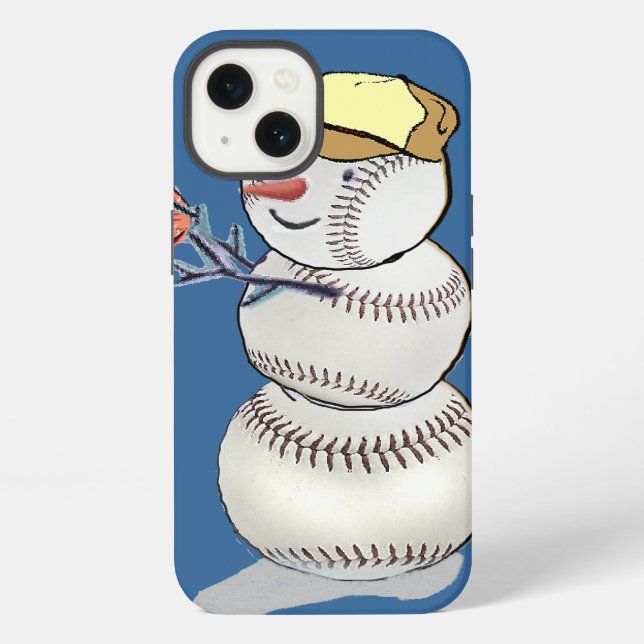 Baseball-Schneemann iPhone Hülle (Rückseite)