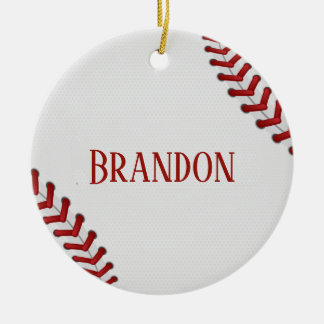 Baseball schnürt sich Basis-Ball-roten weißen Keramik Ornament