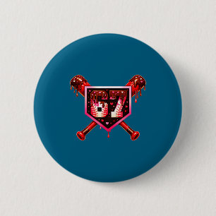 Baseball-Schokoladen-Drip 67 Valentinstag Liebes-M Button