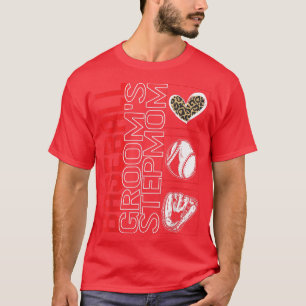 Baseball-Schwiegersohn Step-Mom Game Day Leopard-H T-Shirt