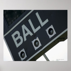 Baseball scoreboard 2 poster