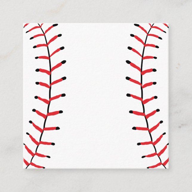 Baseball Seams Sportstil Baseball Thema Begleitkarte (Vorderseite)