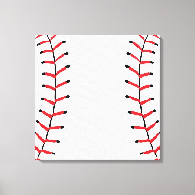 Baseball Seams Sportstil Baseball Thema Leinwanddruck (Vorderseite)