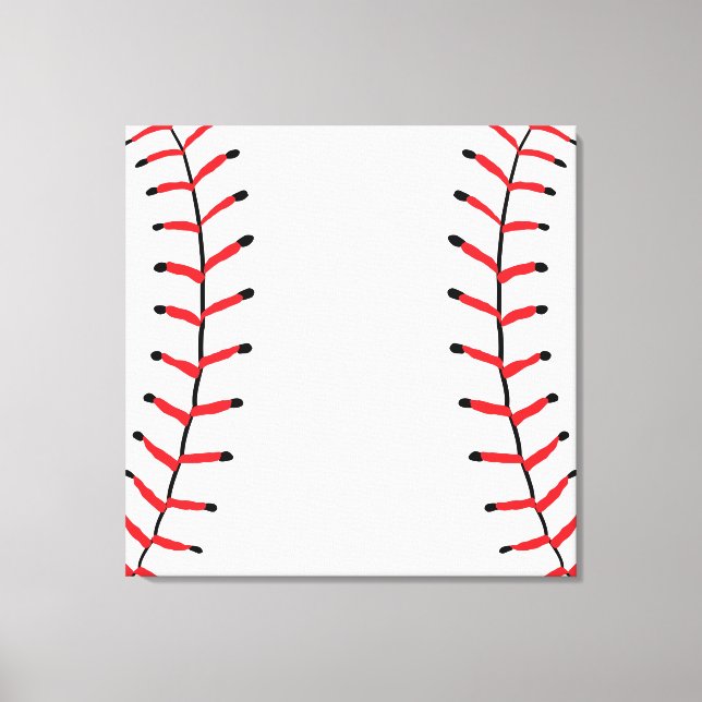 Baseball Seams Sportstil Baseball Thema Leinwanddruck (Vorderseite)