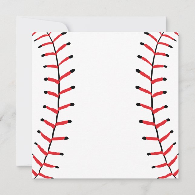 Baseball Seams Sportstil Baseball Thema Mitteilungskarte (Vorderseite)