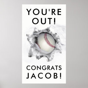 Baseball Senior Abschluss Poster