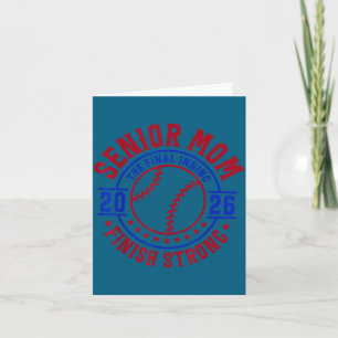Baseball Senior Mom 2026 das letzte Inning glückli Karte