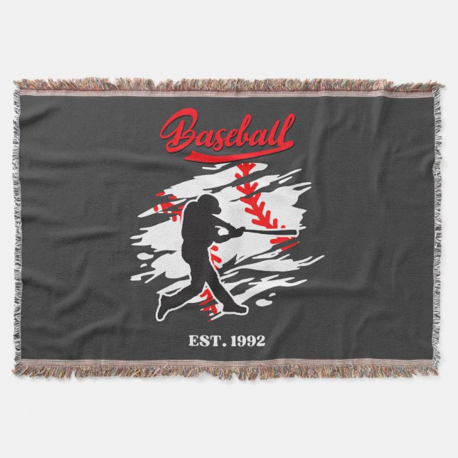 Baseball Silhouette Graphic Design – EST. 1992 Decke (Vorderseite)