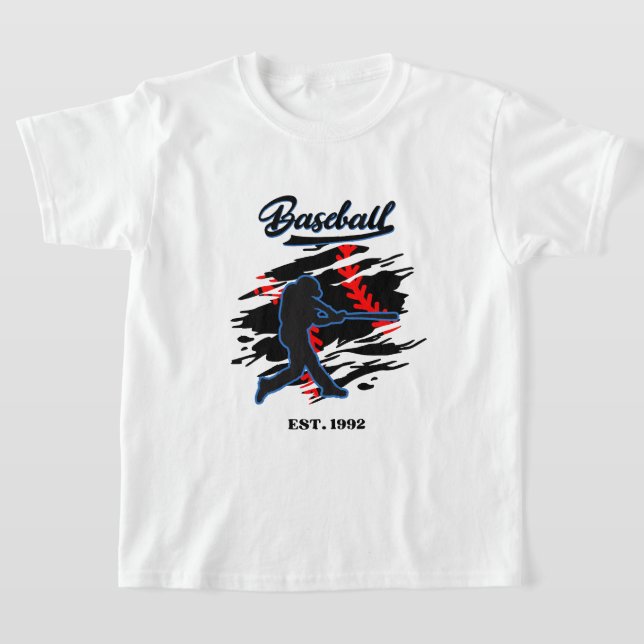 Baseball Silhouette Graphic Design – EST. 1992  T-Shirt (Ablage )