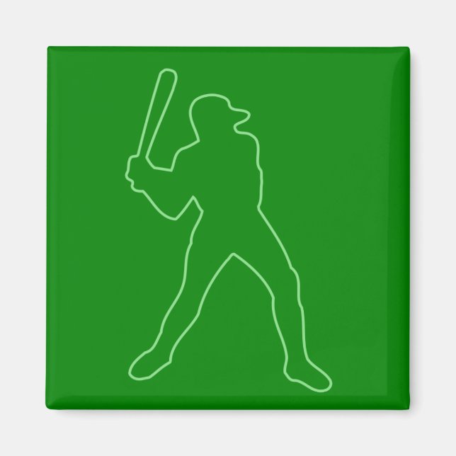 Baseball-Silhouette Magnet (Vorne)