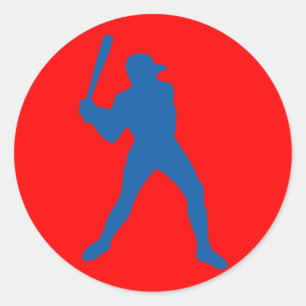 Baseball-Silhouette Runder Aufkleber
