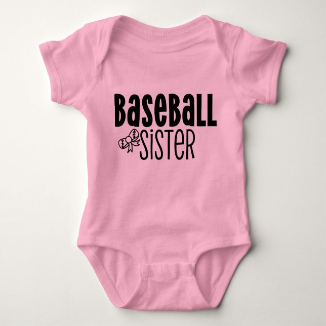 Baseball Sister Baby Strampler (Vorderseite)