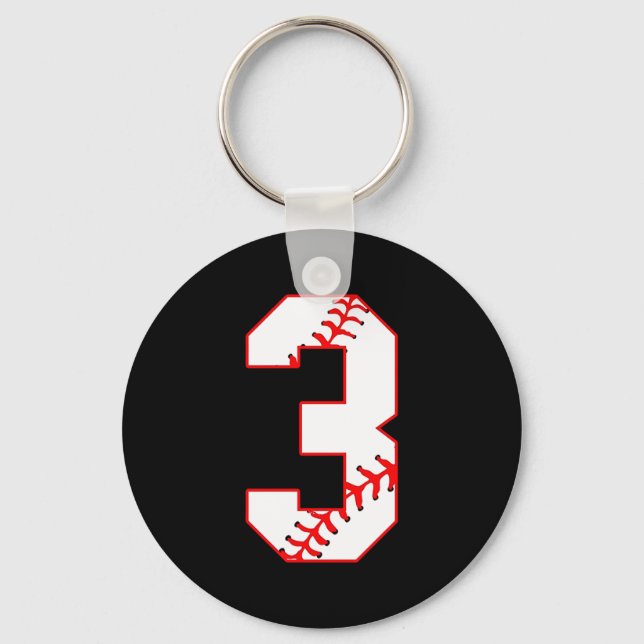 Baseball Sister Ich bin gerade für Nummer 3 hier Schlüsselanhänger (Vorderseite)