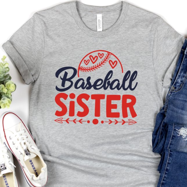 Baseball Sister Shirt, Geschenk für Schwester T-Shirt (Von Creator hochgeladen)