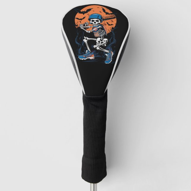 Baseball Skeleton Halloween Baseball Halloween Golf Headcover (Vorderseite)
