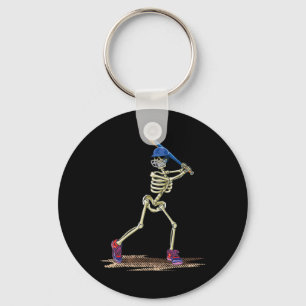 Baseball Skeleton Halloween Men Boys Baseball Hall Schlüsselanhänger