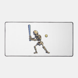 Baseball Skeleton Halloween Men Boys Baseball Schreibtischunterlage