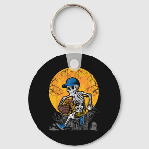 Baseball Skeleton Halloween Men Boys Baseball Spoo Schlüsselanhänger