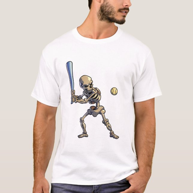 Baseball Skeleton Halloween T-Shirt (Vorderseite)