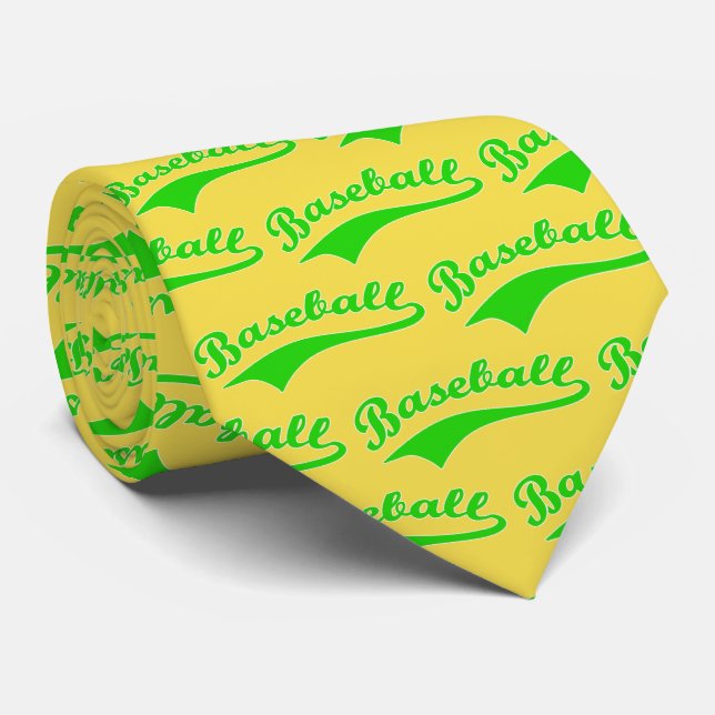 Baseball-Skript in grün Krawatte (Gerollt)