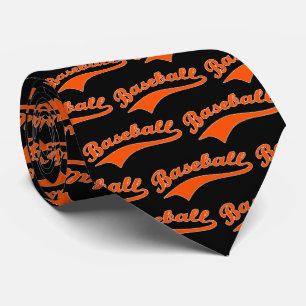 Baseball-Skript in Orange Krawatte