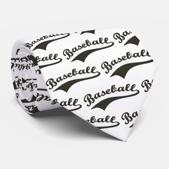 Baseball-Skript in Schwarz Krawatte (Gerollt)