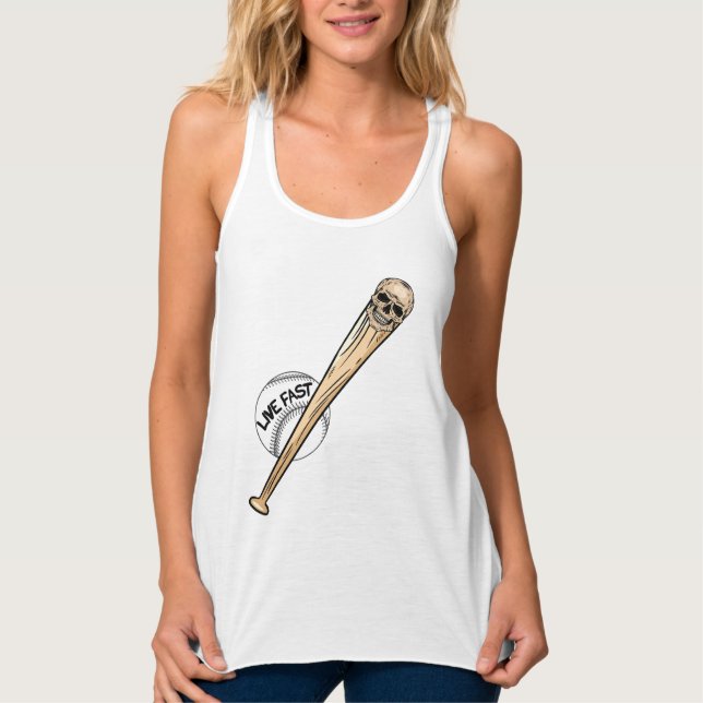 Baseball Skull Tank Top (Vorderseite)