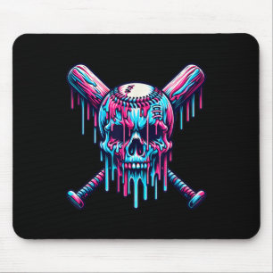 Baseball Skull Tropfen Baseball Tropfen Baseball I Mousepad