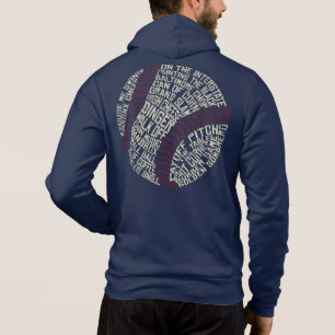 Baseball Slang Typografie Text Art Hoodie