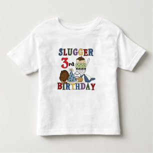 Baseball Slugger 3. Geburtstagstorte Kleinkind T-shirt