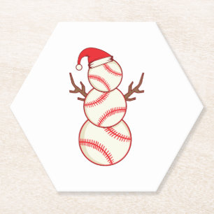 Baseball Snowman Ice Cream Untersetzer