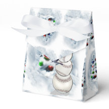 Baseball Snowman Weihnachten