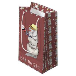 Baseball Snowman Weihnachten Kleine Geschenktüte