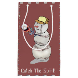 Baseball Snowman Weihnachten Kleine Geschenktüte
